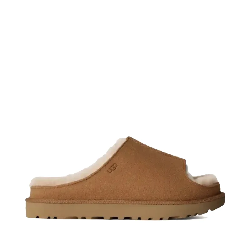 Women's Slippers with a Built - in Heel in Black for a Slightly Elevated Look Ugg Women's Greenport Slide in Chestnut Women's Slippers with a Built - in Heel in Black for a Slightly Elevated Look Ugg Women's Greenport Slide in Chestnut