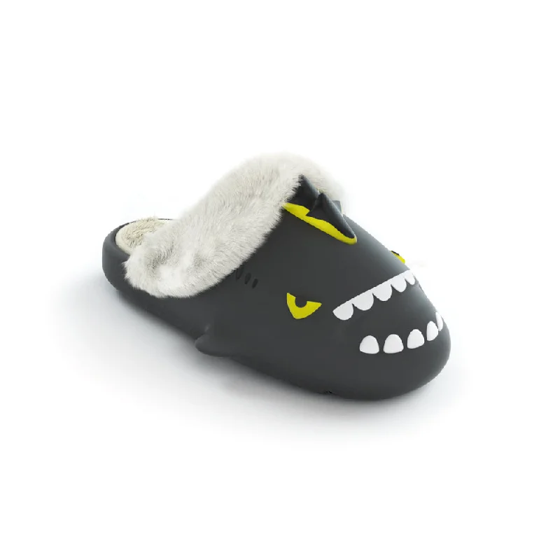 Women's Slippers with a Built - in Heel in Black for a Slightly Elevated Look Sharkicks Pro - Winter Fierce Lightning Dragon Heel-open Women's Slippers with a Built - in Heel in Black for a Slightly Elevated Look Sharkicks Pro - Winter Fierce Lightning Dragon Heel-open