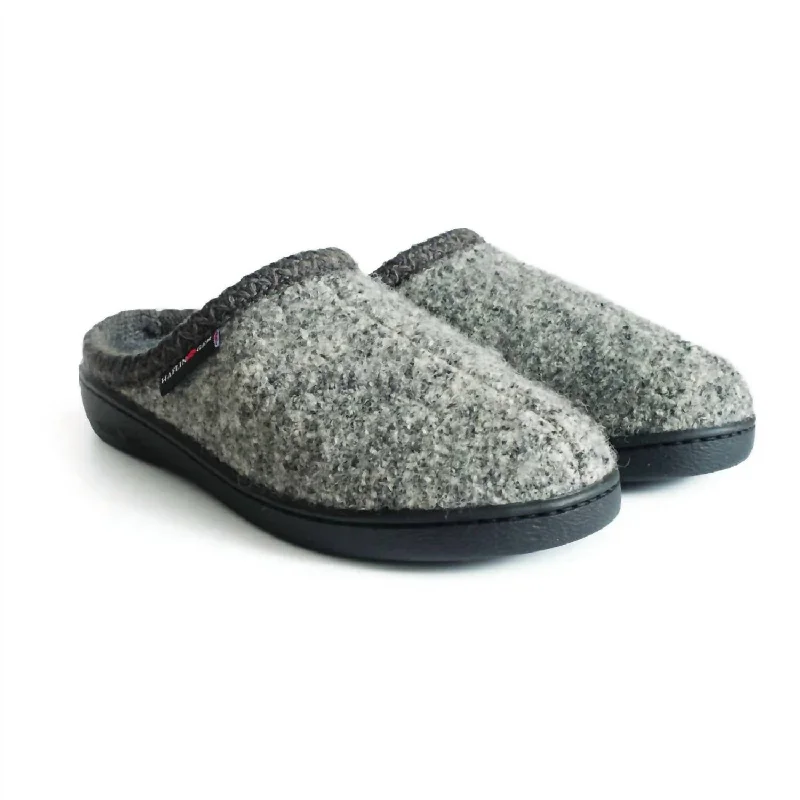 Women's Slippers with a Built - in Heel in Black for a Slightly Elevated Look Women's At Grey Slipper Women's Slippers with a Built - in Heel in Black for a Slightly Elevated Look Women's At Grey Slipper