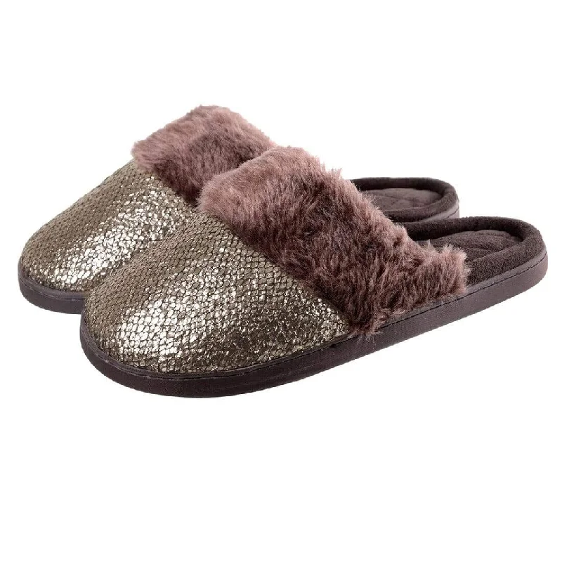 Women's Moccasin - Style Slippers with Fringe Detail in Brown for a Rustic Look Womens Coco Slip On Mule Slippers With Faux Fur Lining Women's Moccasin - Style Slippers with Fringe Detail in Brown for a Rustic Look Womens Coco Slip On Mule Slippers With Faux Fur Lining