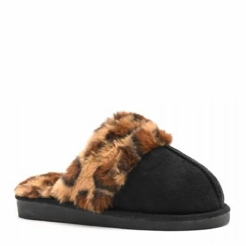 Women's Gel - Cushioned Slippers with a Soft Sole in Blue for All - Day Comfort Women's Snooze Leopard Slippers In Black Women's Gel - Cushioned Slippers with a Soft Sole in Blue for All - Day Comfort Women's Snooze Leopard Slippers In Black