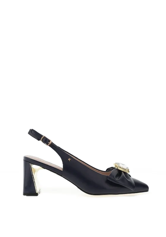 Kate Appleby Perthshire Bow Bloch Heel Shoes, Sapphire