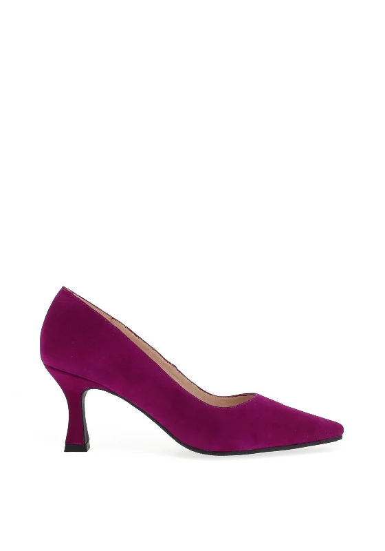 Lodi Jona Suede Low Heel Court Shoes, Orchid