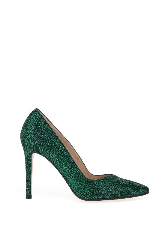 Lodi Victory Sequin Glitter High Court Shoes, Green