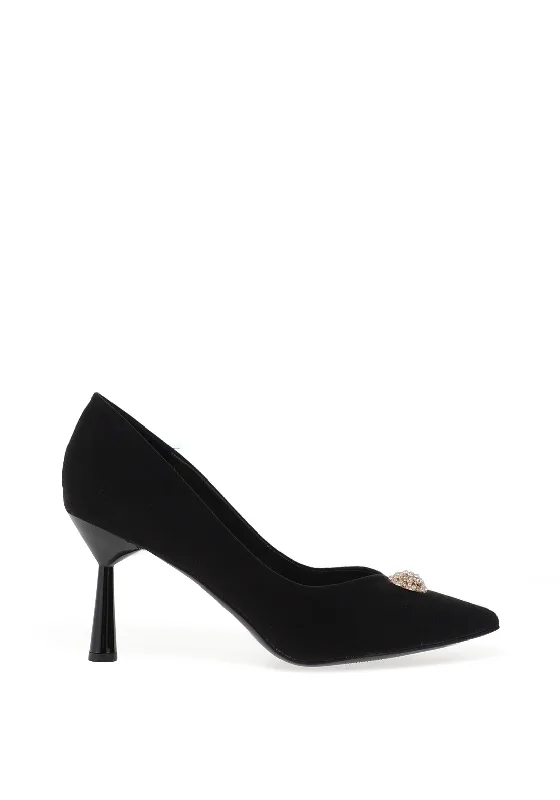 Sorento Riverbank Pointed Court Heels, Black