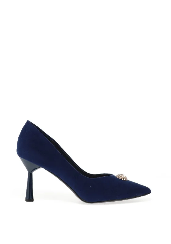 Sorento Riverbank Pointed Court Heels, Navy