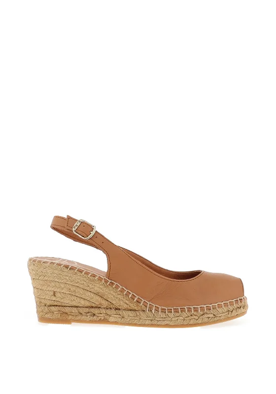 Toni Pons Croacia Leather Wedge Sandals, Tan