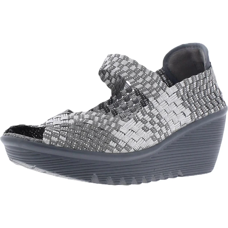 Bernie Mev Womens Halle Woven Peep Toe Casual Shoes