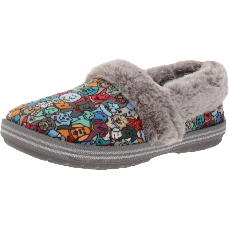 BOBS From Skechers Womens Pooch Parade Faux Suede Faux Fur Chukka