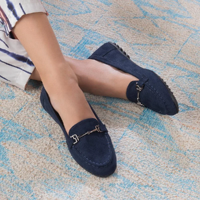 The Angelus Blue Women's Dress Loafers Tresmode