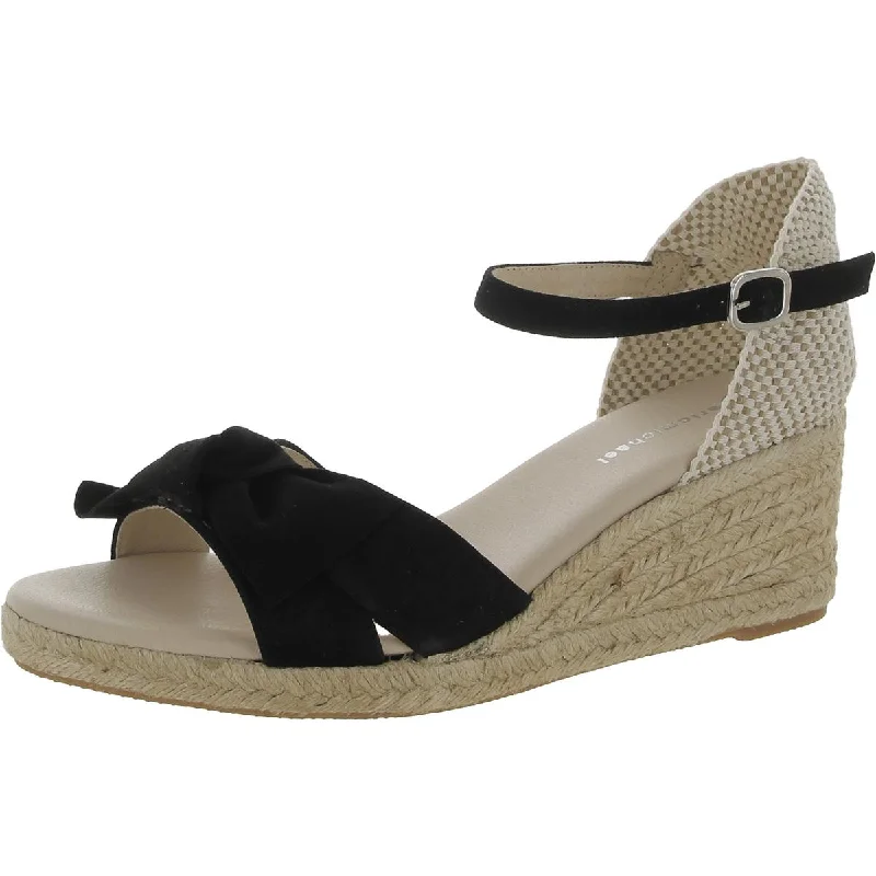 Eric Michael Womens Gwenith Leather Wedge Espadrille Heels