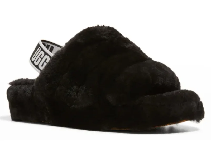 UGG: Fluff Yeah Slide in Black