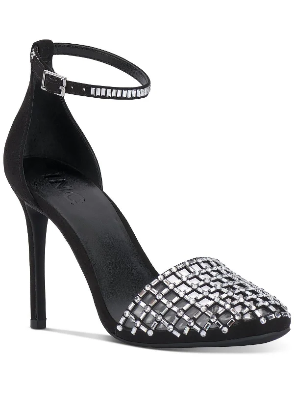 Jaspen Womens Rhinestone Embellished Heels