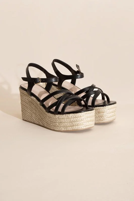 WEBSTER -  WEDGE SANDAL PLATFORM HEELS for women