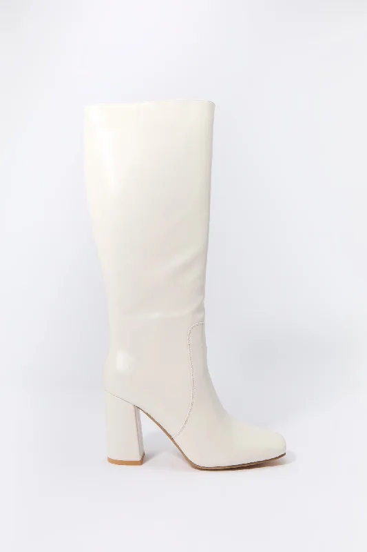 Knee High Square Toe Boots