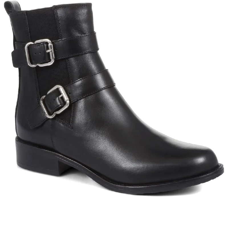 Camelia Leather Buckle Boots - CAMELIA / 320 548