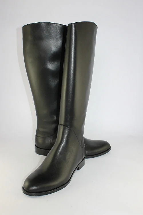 Black Leather Long Boot