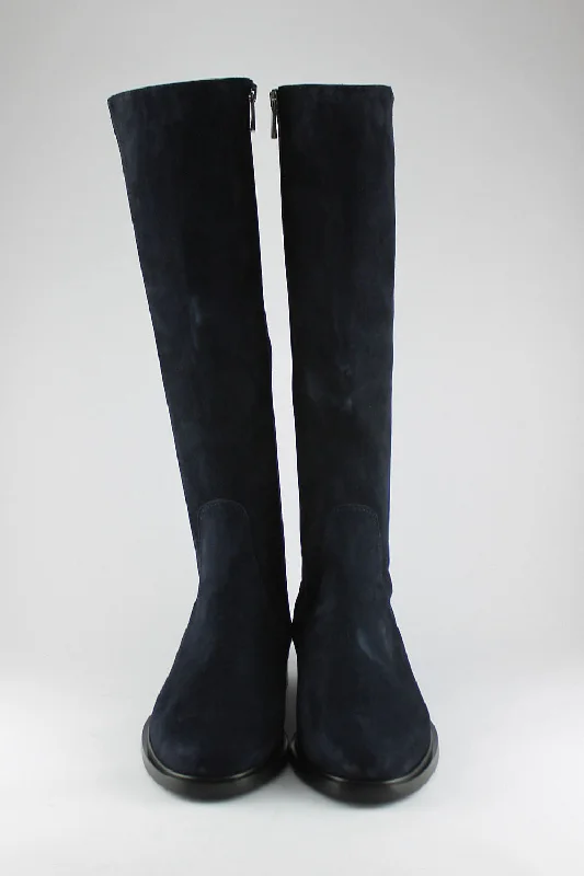 'Stella' Navy Suede Long Boots