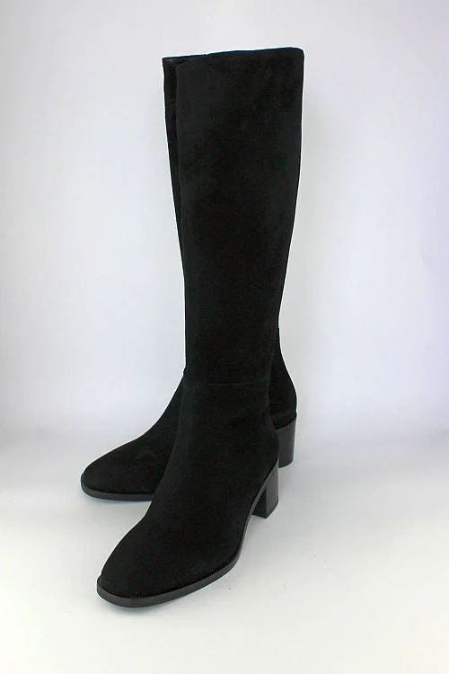 Black Suede Long Boot