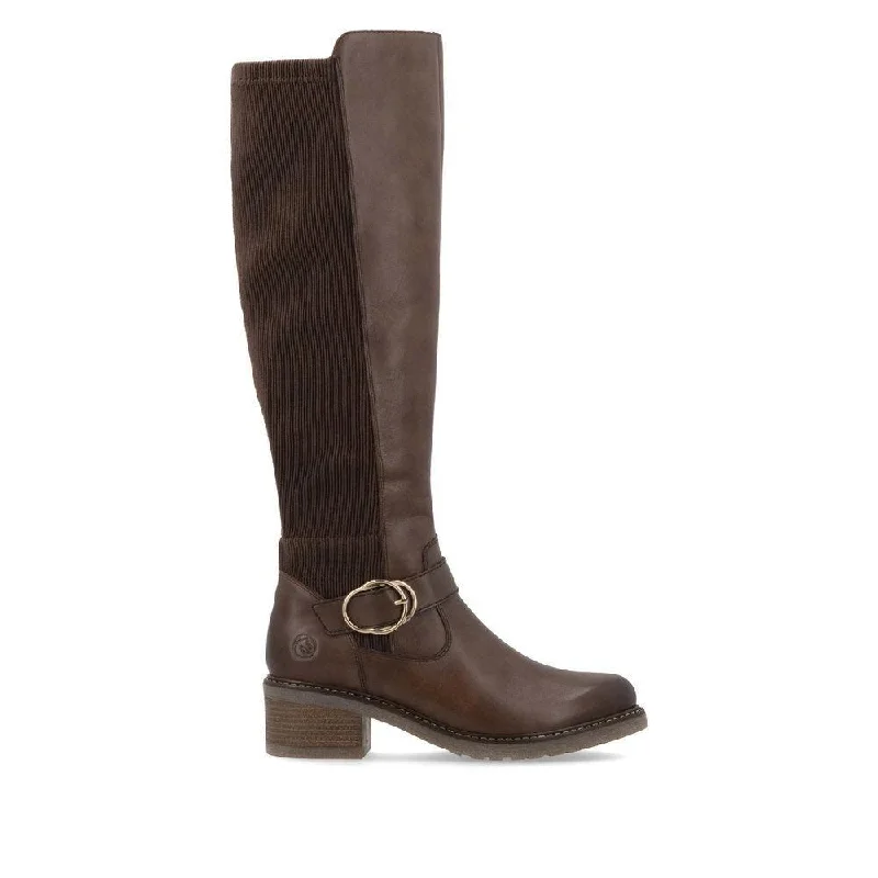 Falcon Brown Knee High Winter Boots