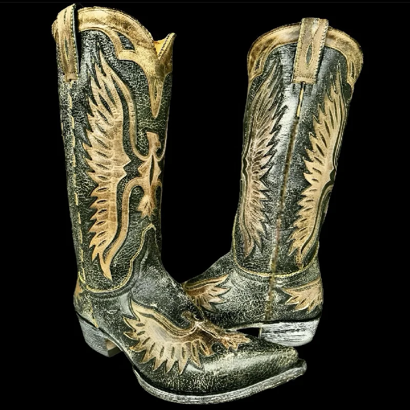 OLD GRINGO BOOT STAR Elvis Eagle Tall Black Brown Cowgirl Cowboy Western Boots