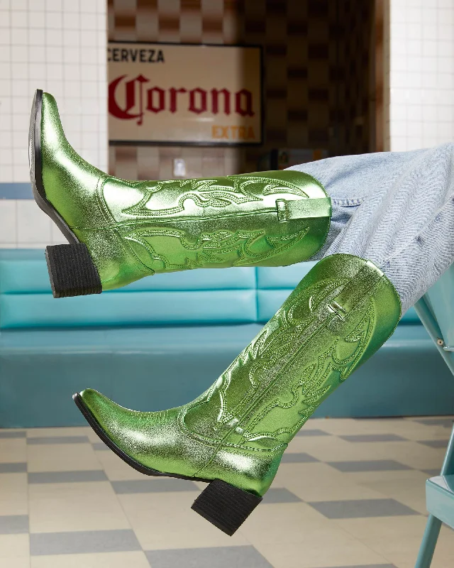 Ranger Cowboy Boot Metallic Lime