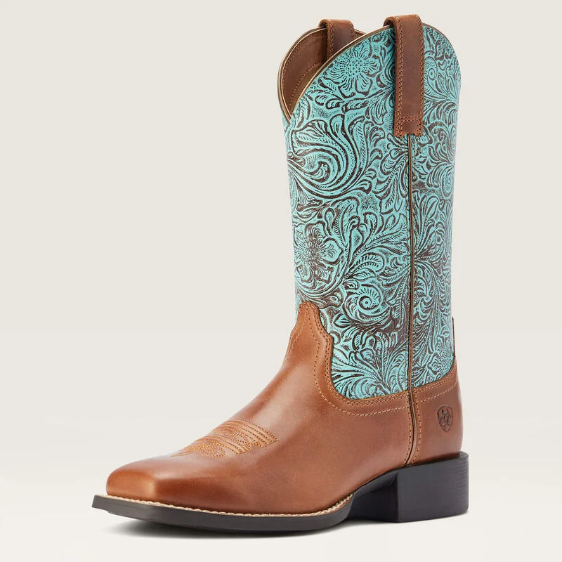 Round Up Wide Square Toe Western Boot