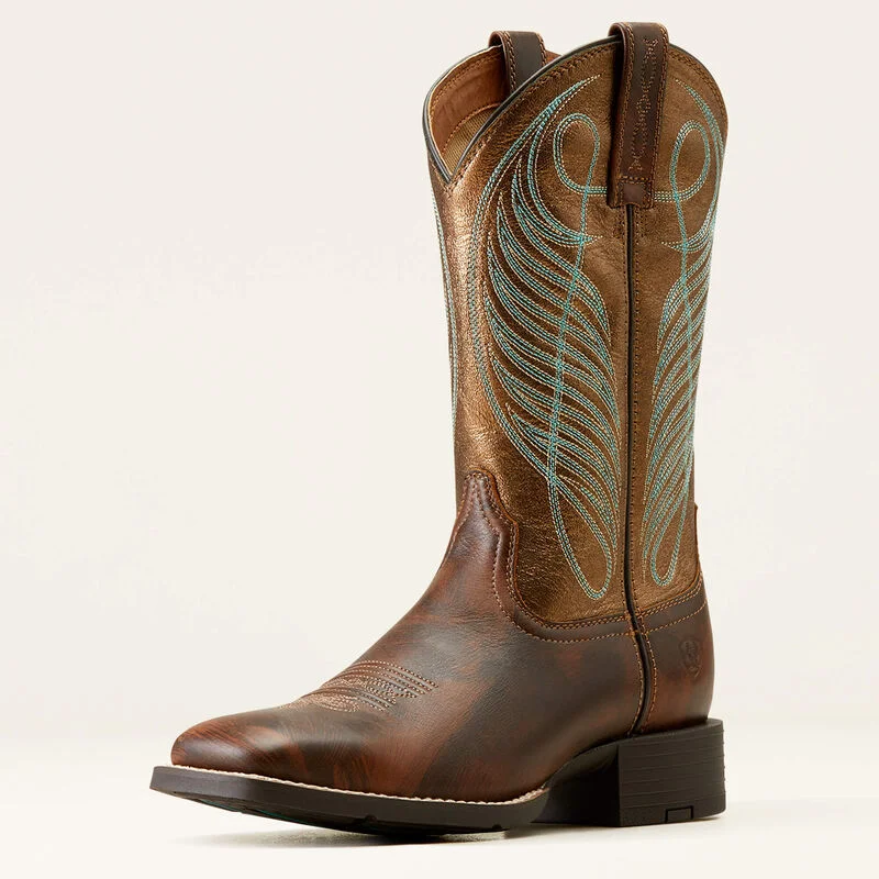 Round Up Wide Square Toe Western Boot