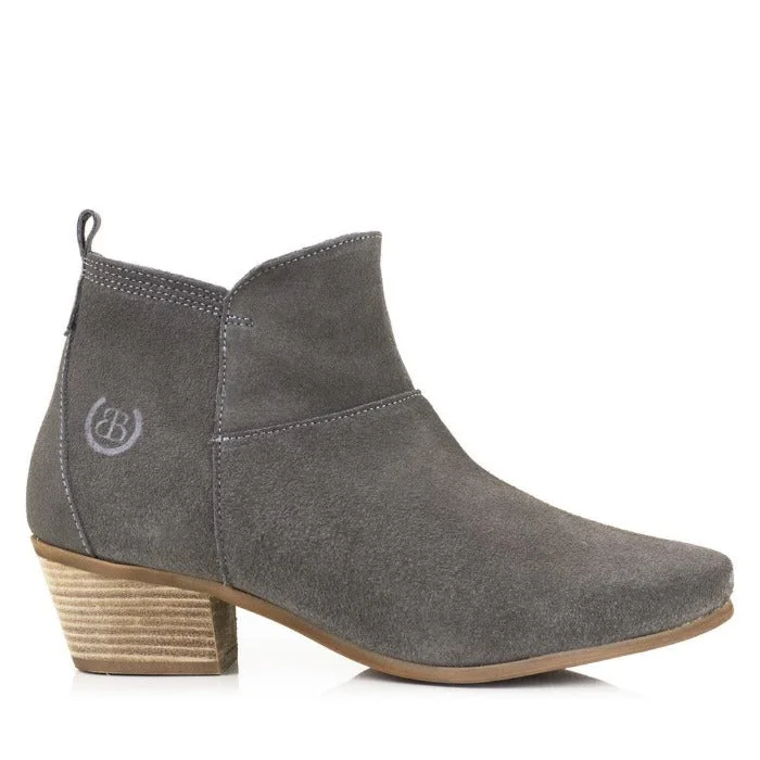 Roxy Suede Boots - Grey