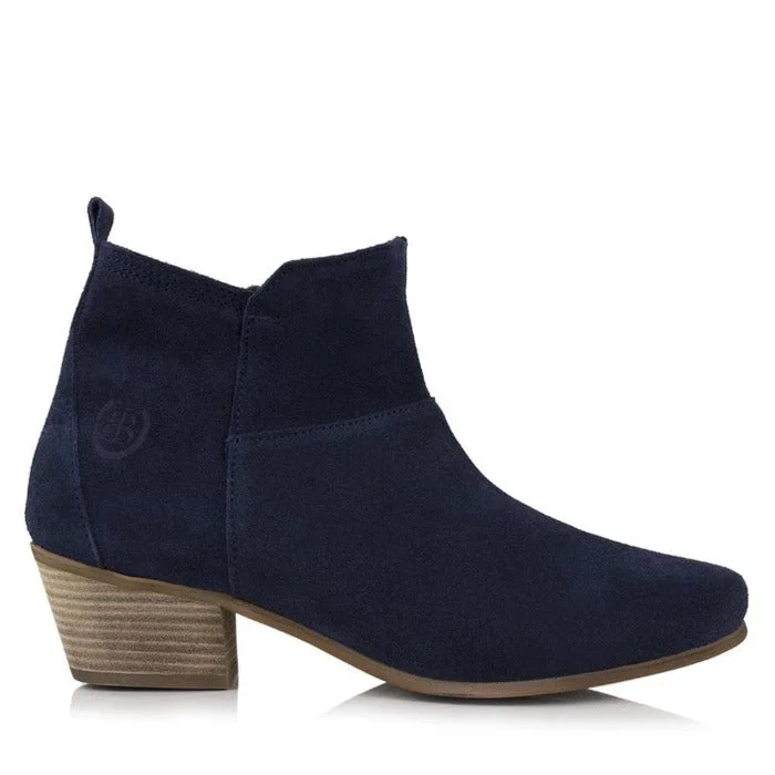 Roxy Suede Boots - Navy