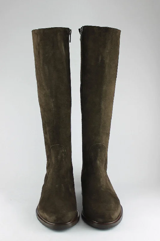 'Stella' Chocolate Suede Long Boots