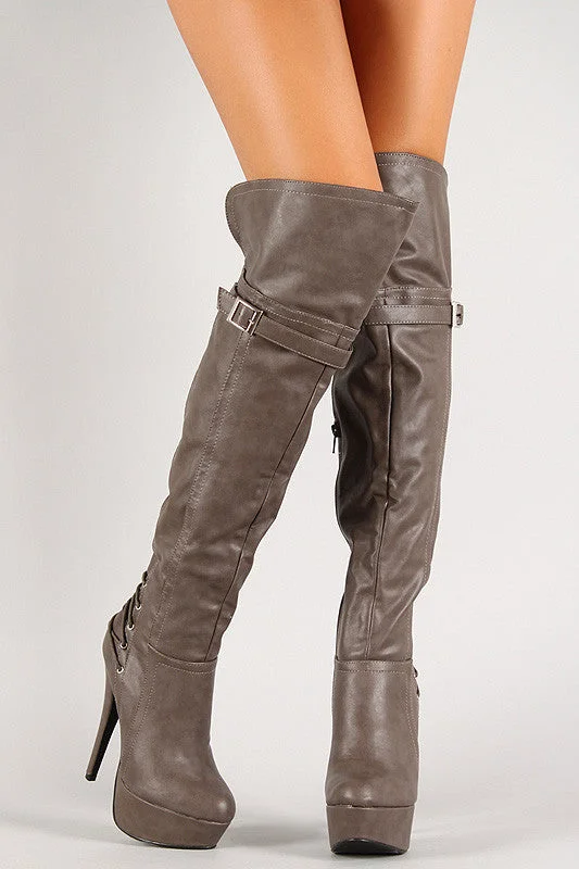 Corset Thigh High Platform Boot