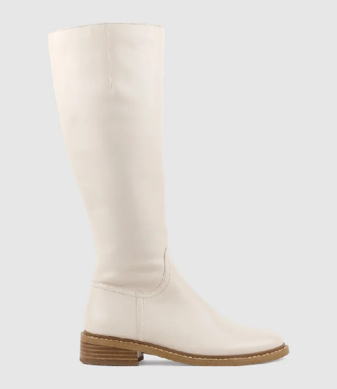 VASPER30 Knee High Boot in Offwhite